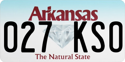 AR license plate 027KSO
