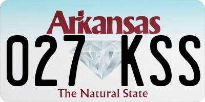 AR license plate 027KSS