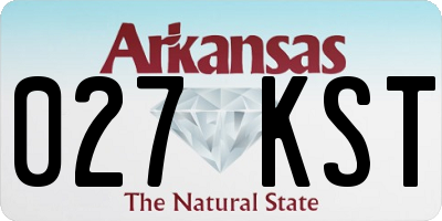 AR license plate 027KST