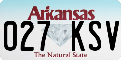 AR license plate 027KSV