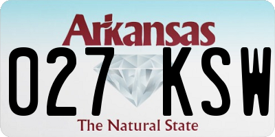 AR license plate 027KSW