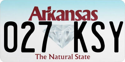 AR license plate 027KSY