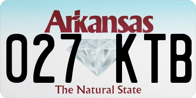 AR license plate 027KTB