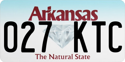 AR license plate 027KTC