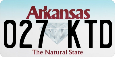 AR license plate 027KTD