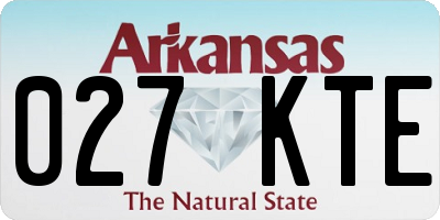 AR license plate 027KTE