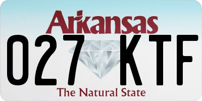 AR license plate 027KTF
