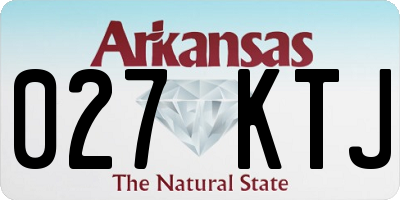 AR license plate 027KTJ