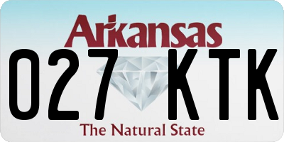 AR license plate 027KTK