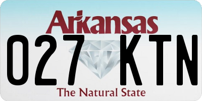AR license plate 027KTN