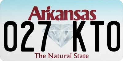 AR license plate 027KTO