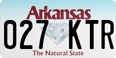 AR license plate 027KTR