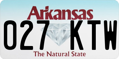 AR license plate 027KTW
