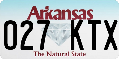 AR license plate 027KTX