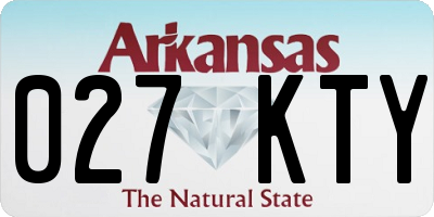 AR license plate 027KTY