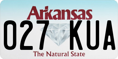 AR license plate 027KUA