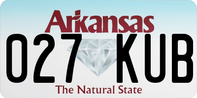 AR license plate 027KUB