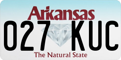 AR license plate 027KUC