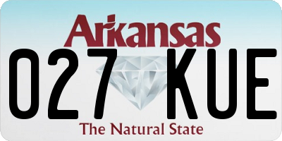 AR license plate 027KUE