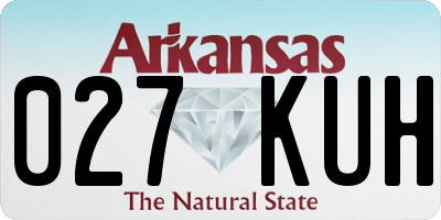AR license plate 027KUH