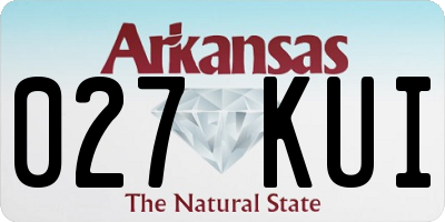 AR license plate 027KUI