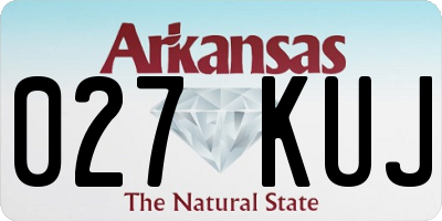 AR license plate 027KUJ