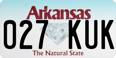 AR license plate 027KUK