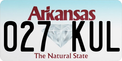 AR license plate 027KUL