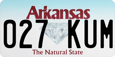 AR license plate 027KUM