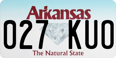 AR license plate 027KUO