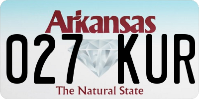 AR license plate 027KUR