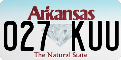 AR license plate 027KUU