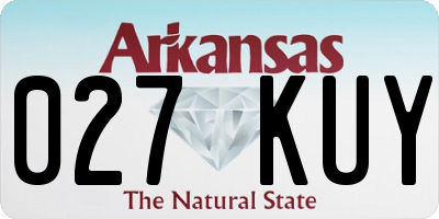 AR license plate 027KUY
