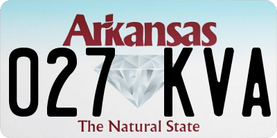 AR license plate 027KVA