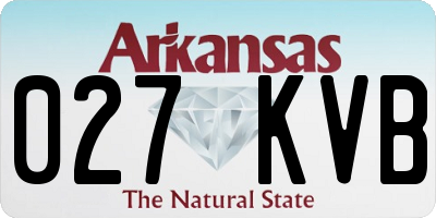 AR license plate 027KVB