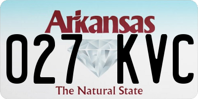 AR license plate 027KVC