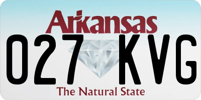 AR license plate 027KVG
