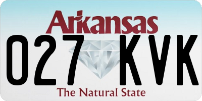 AR license plate 027KVK