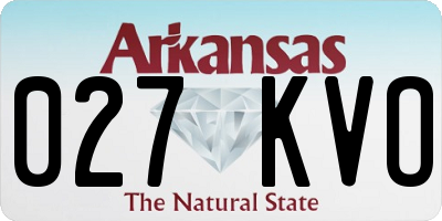 AR license plate 027KVO