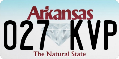 AR license plate 027KVP