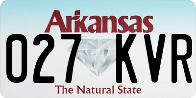 AR license plate 027KVR