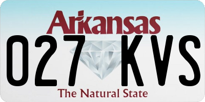 AR license plate 027KVS