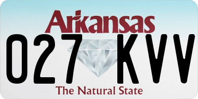 AR license plate 027KVV