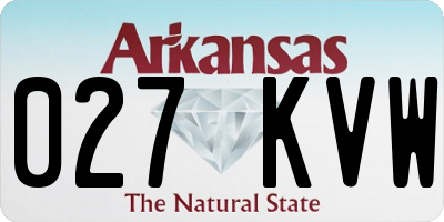 AR license plate 027KVW