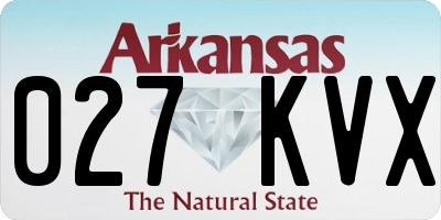 AR license plate 027KVX