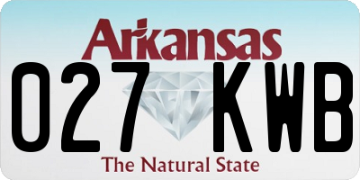 AR license plate 027KWB
