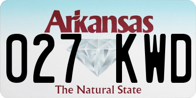AR license plate 027KWD