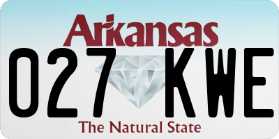 AR license plate 027KWE