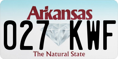 AR license plate 027KWF