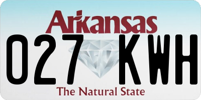 AR license plate 027KWH